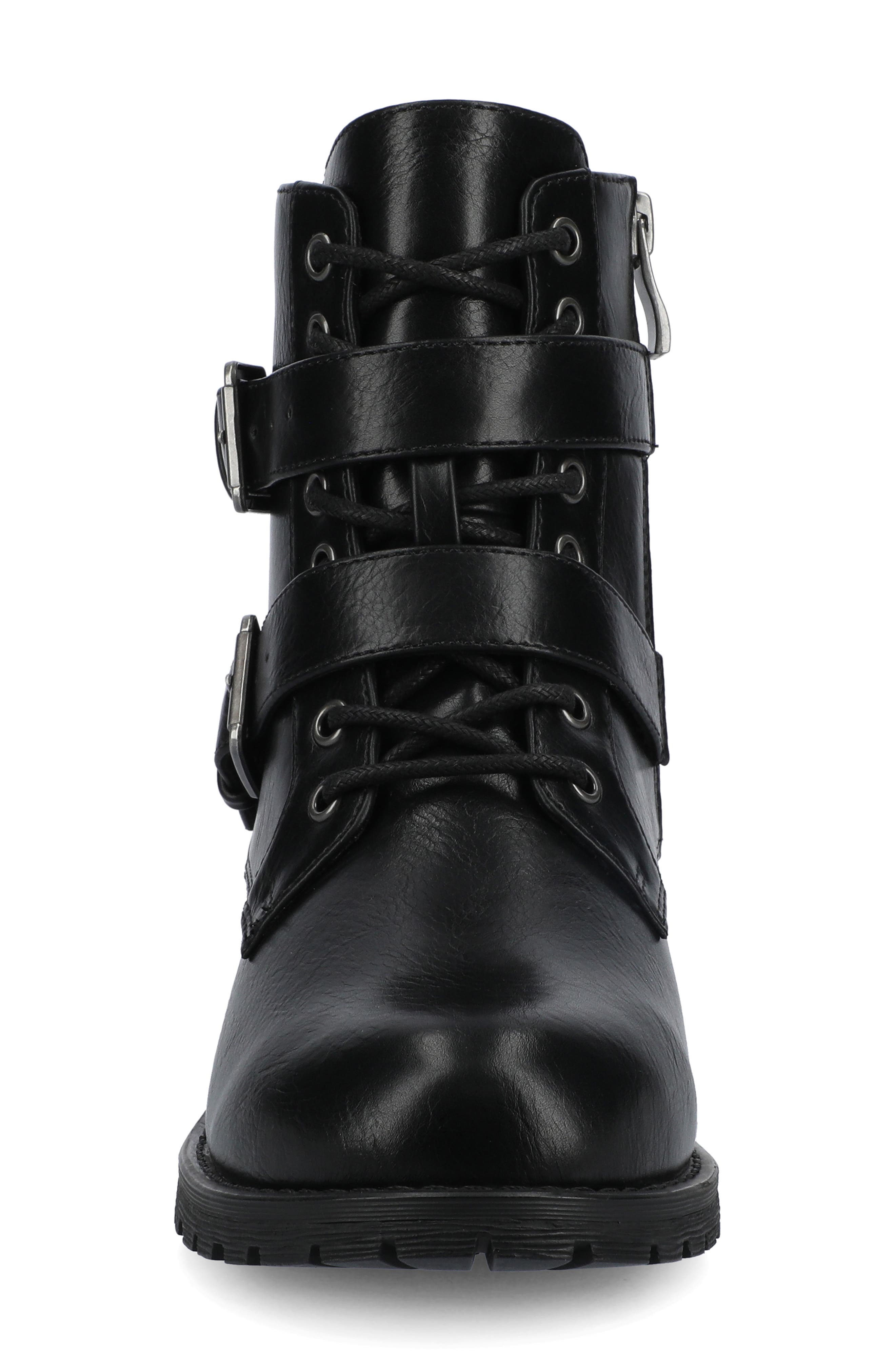 Journee Collection Juliah Buckle Boot, Alternate, color, Black