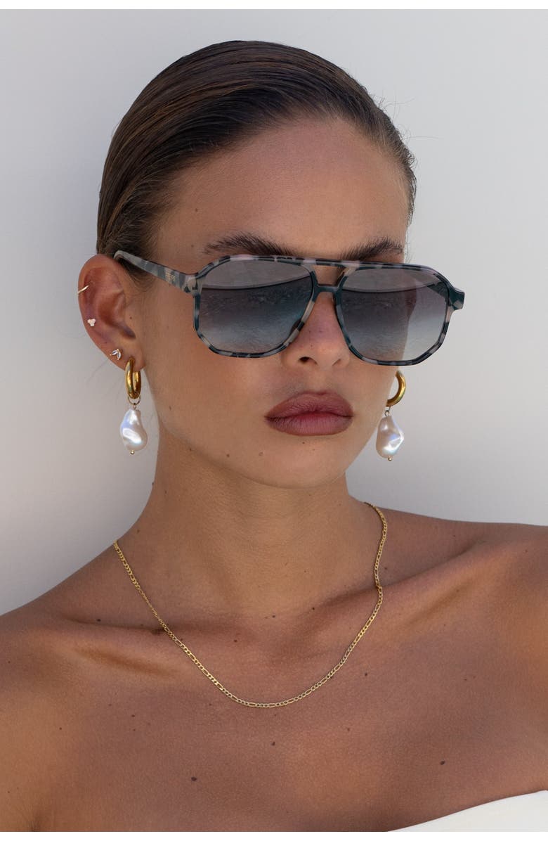 FREYRS Eyewear Billie Aviator Sunglasses, Alternate, color, Tortoise