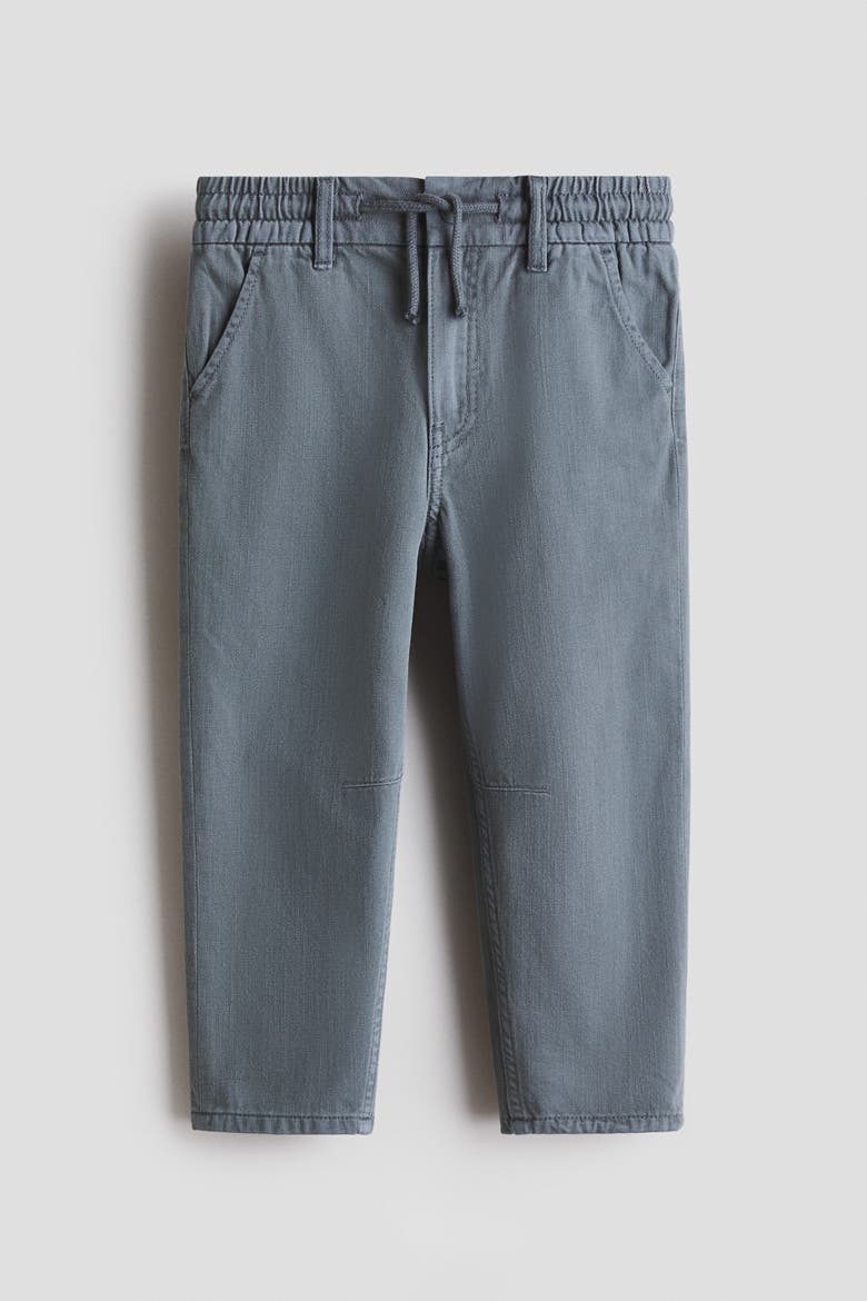 Washed Cotton Twill Trousers, Alternate, color, Gray