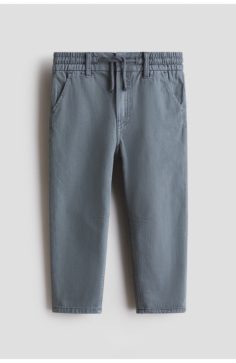 H&M Washed Cotton Twill Trousers, Alternate, color, Gray