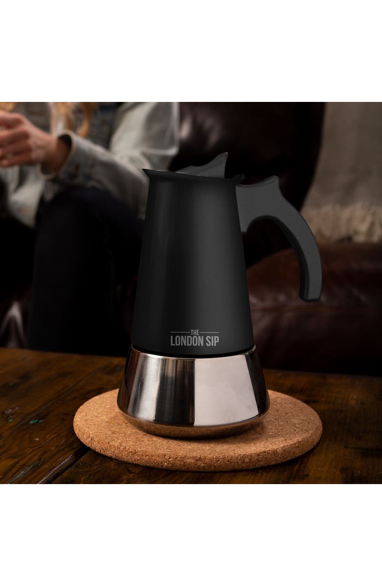 London Sip Stainless Steel Espresso Maker, Alternate, color, Black