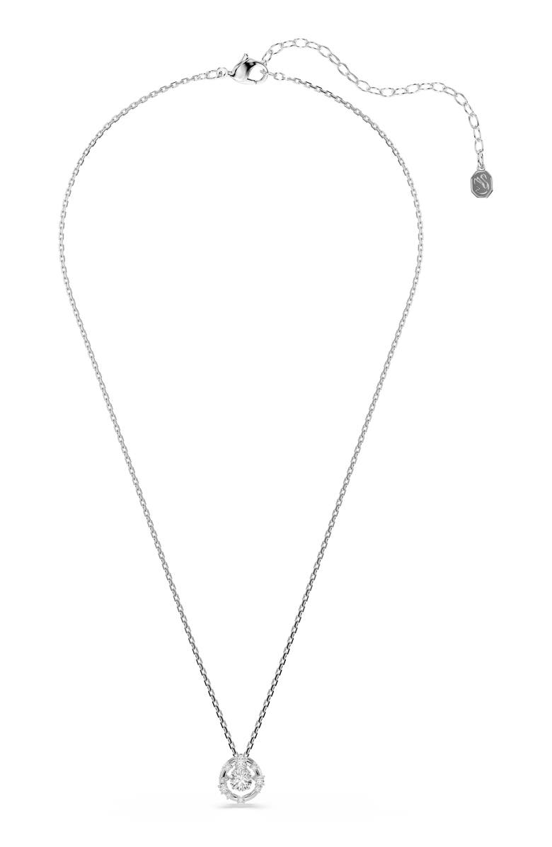 Swarovski Constella Crystal Pendant Necklace, Alternate, color, Silver/ White