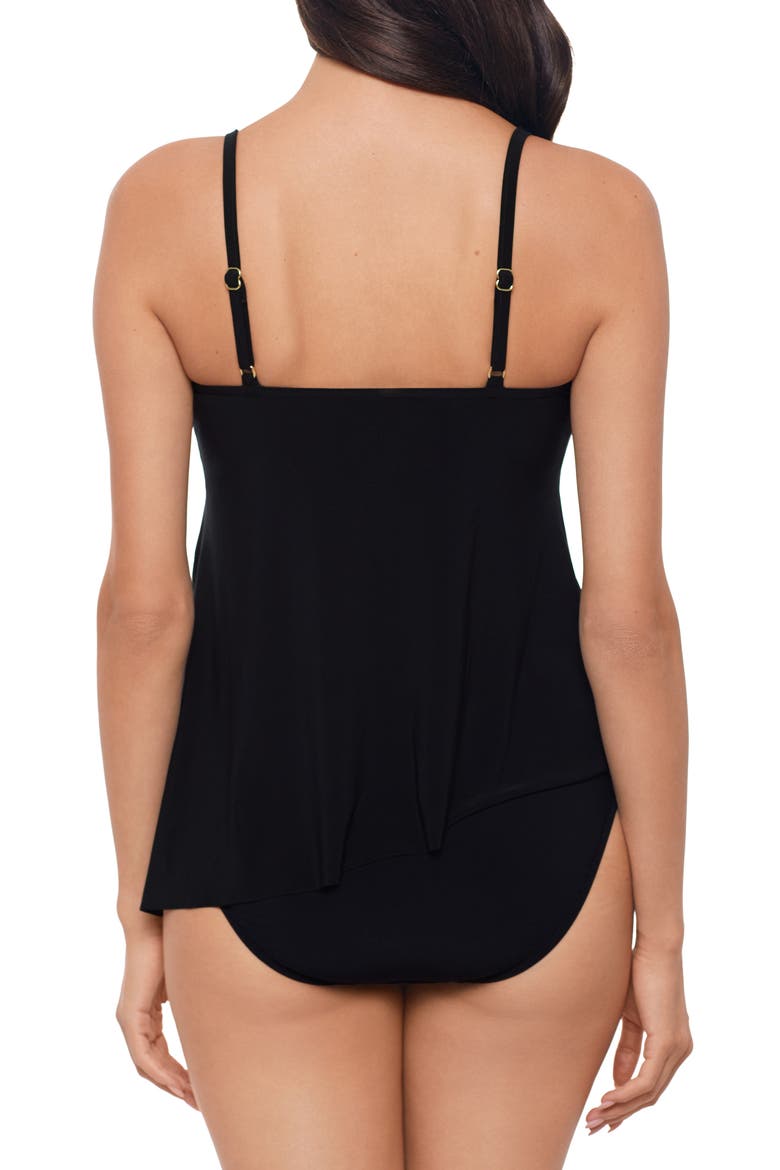 Elsa Tankini Top, Alternate, color, BLACK
