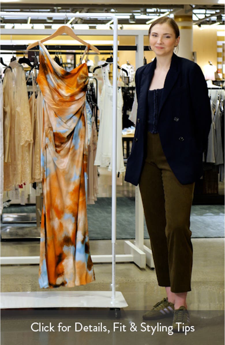 Rhode Abstract Asymmetric Neck Gown, sales video thumbnail