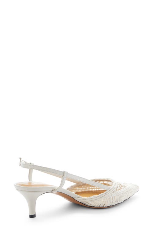 Isabel Marant Pilia Kitten Heel Pointed Toe Slingback Pump In Ecru