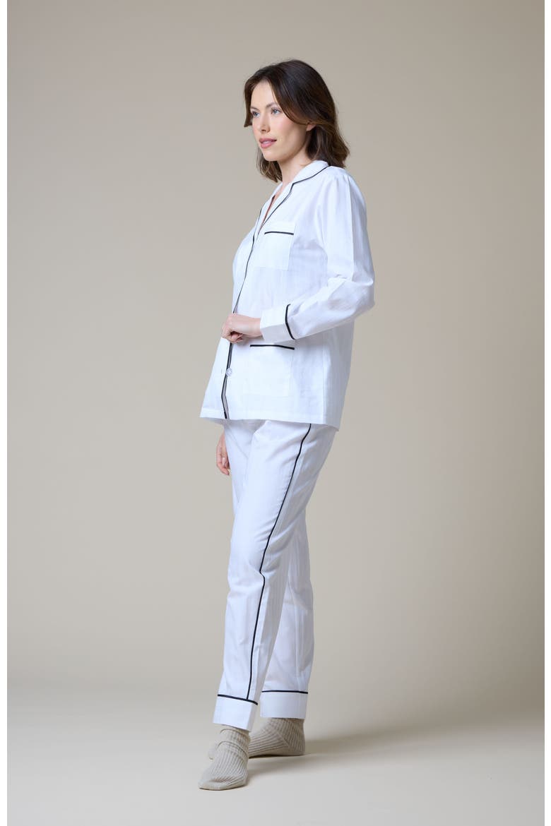 Premium Cotton Pajama Set, Alternate, color, Monochrome