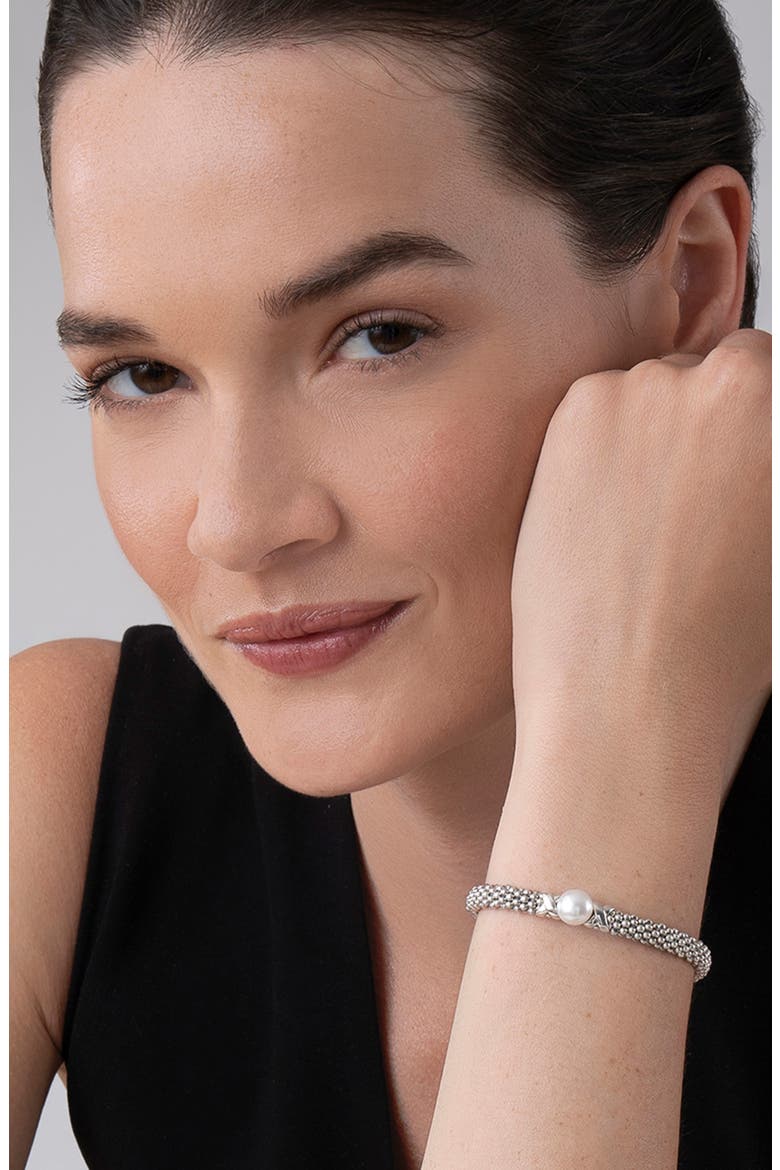 Luna Pearl Rope Bracelet, Alternate, color, SILVER/ PEARL