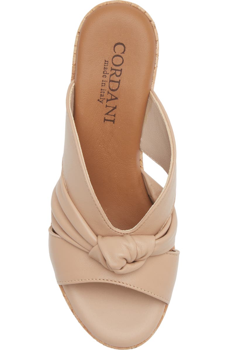 Cordani Dumont Platform Wedge Slide Sandal, Alternate, color, Natural Leather