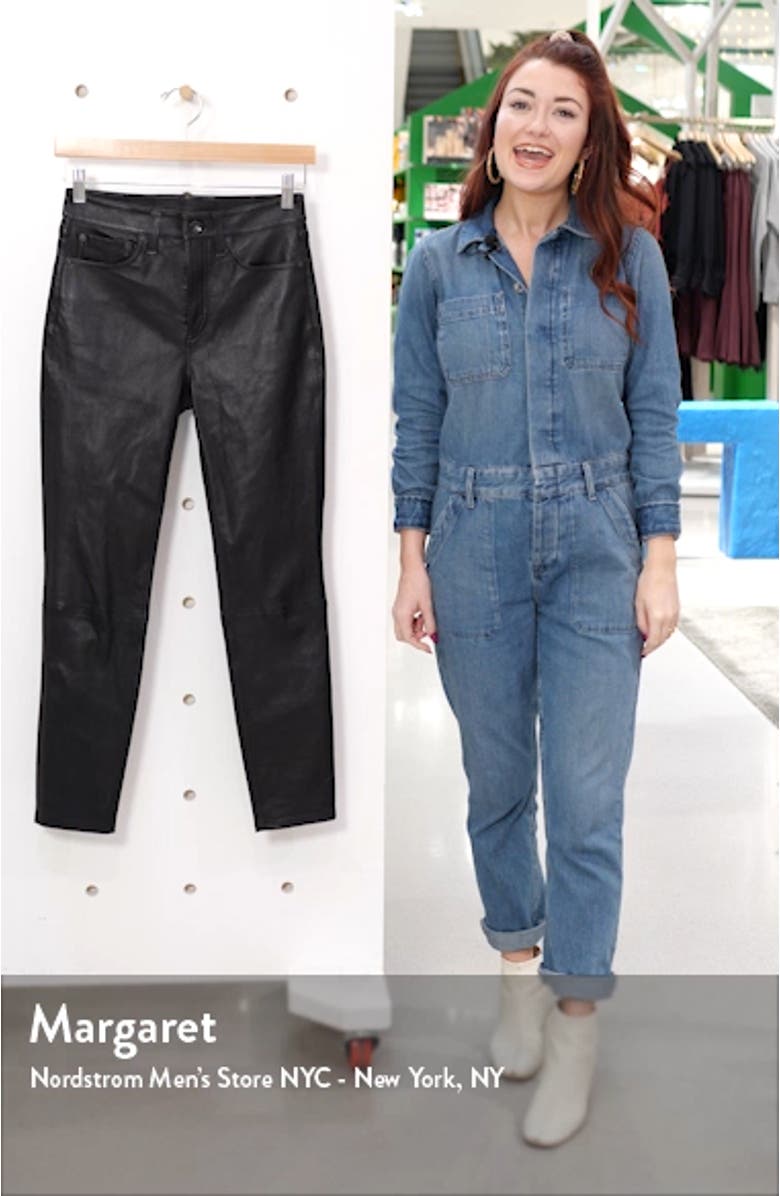 Nina High Waist Skinny Leather Pants, sales video thumbnail