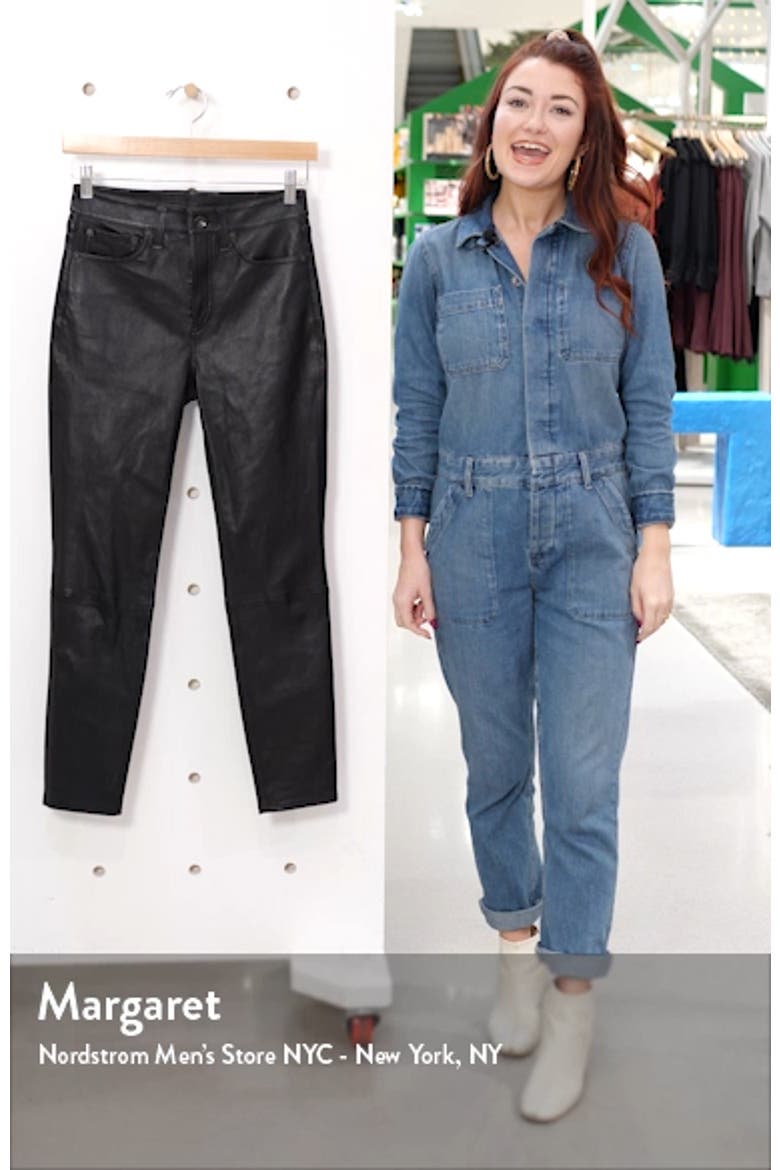Nina High Waist Skinny Leather Pants video