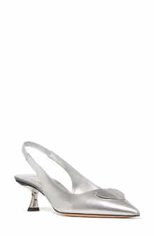 lover metallic leather slingback pump