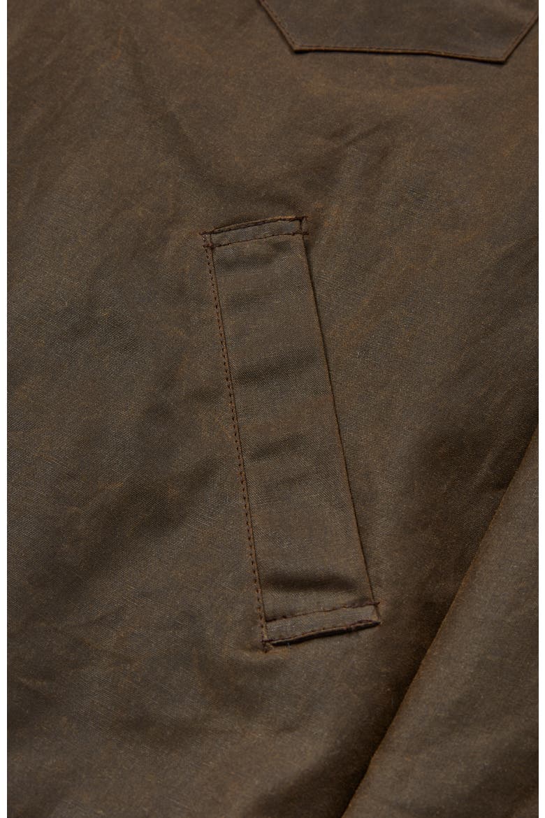 British Waxed Cotton Overshirt, Alternate, color, PEAT