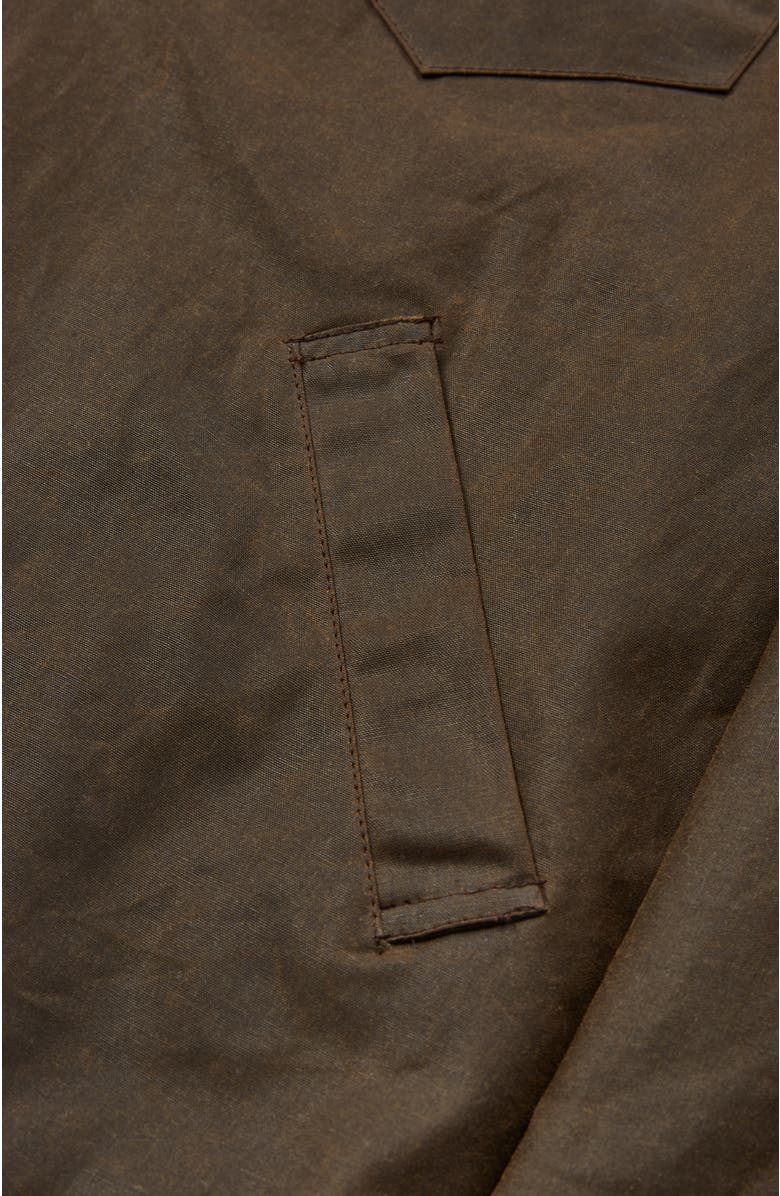 Celtic & Co. British Waxed Cotton Overshirt, Alternate, color, Peat