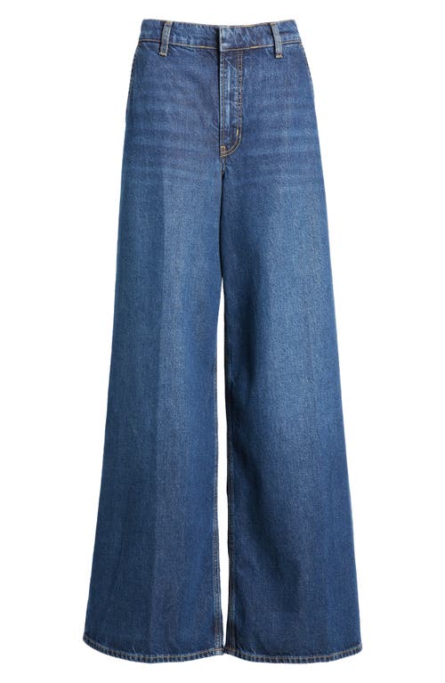 Frame High-rise Wide-leg Jeans In Blue