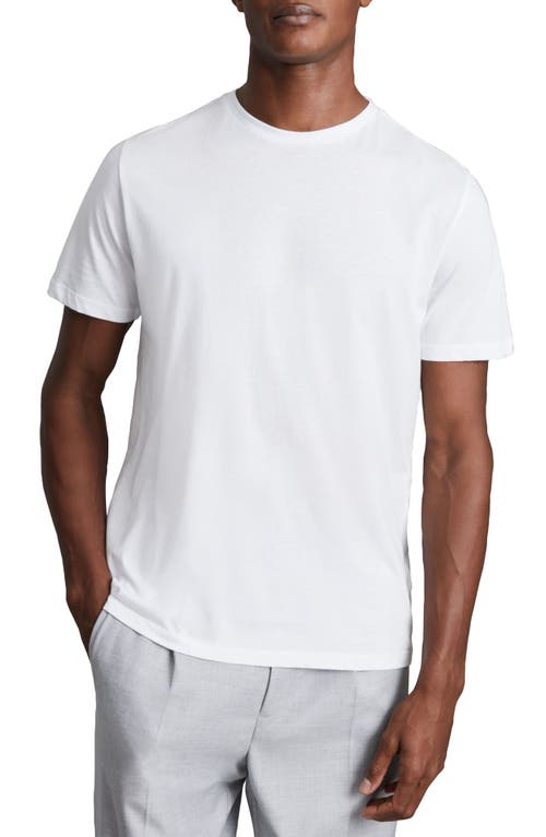 Reiss White Ché Studios Crew Neck T-shirt With Tencel™ Fibers In White