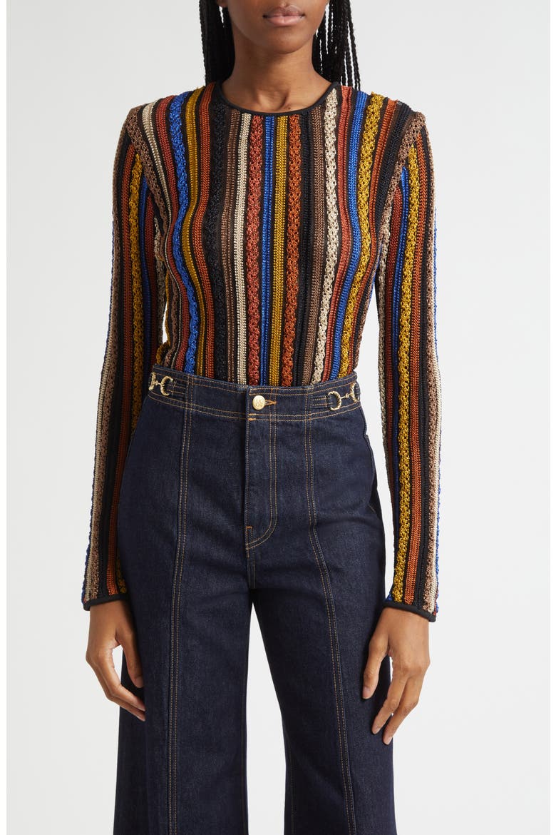 Ardith Long Sleeve Knit Top, Main, color, ZOISITE