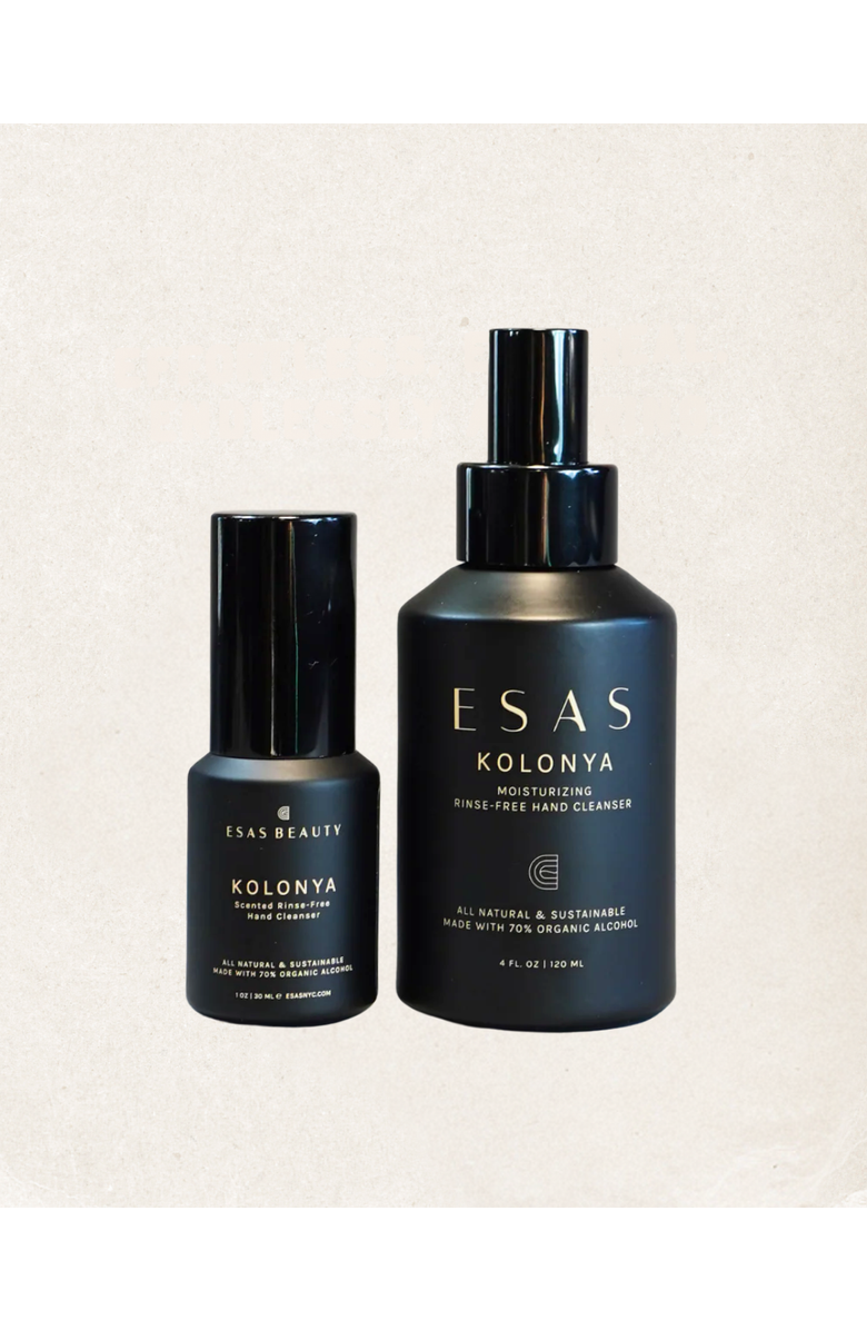 Esas NYC Bare Kolonya Organic Rinse-Free Hand Cleanser - Fresh Citrus & Clean Musk, Main, color, Black