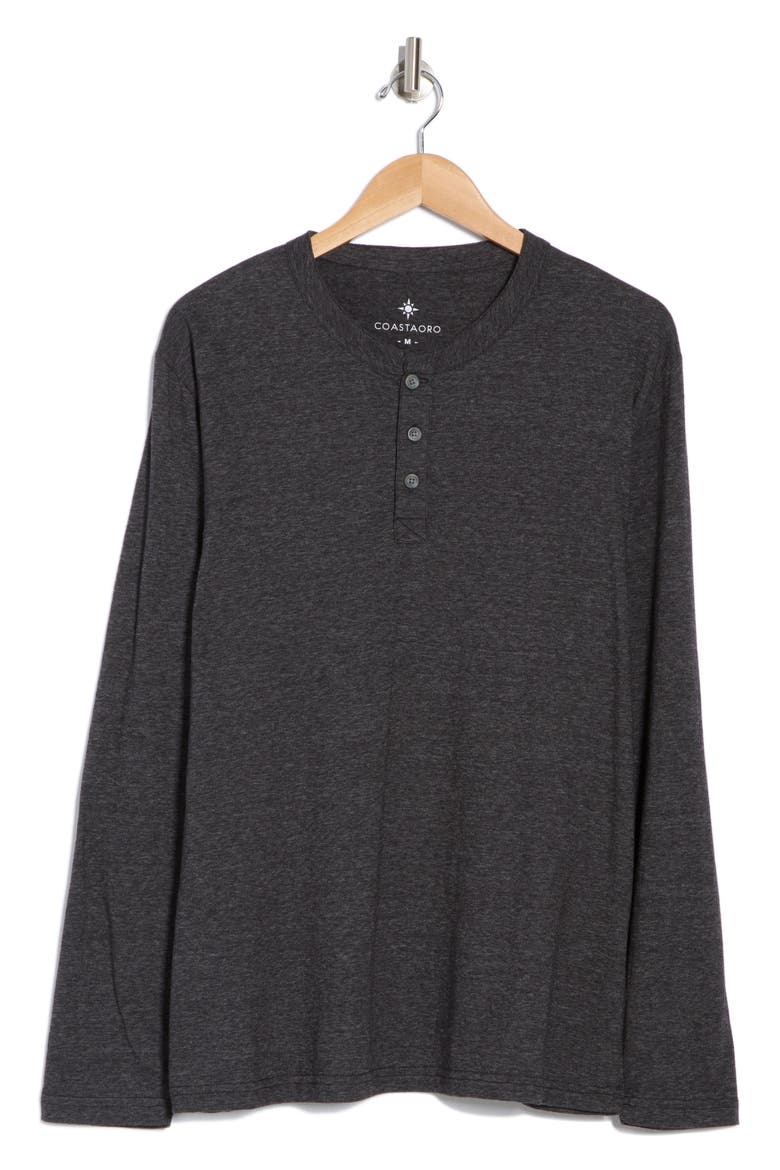 Melangia Knit Henley, Alternate, color, CHARCOAL