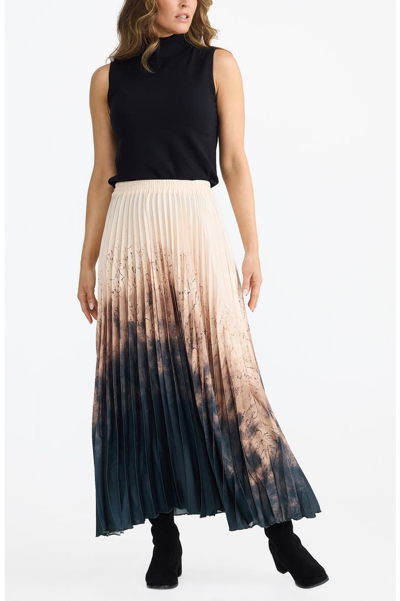 Alias Pleated Maxi Skirt, Alternate, color, CALLIGRAPHY