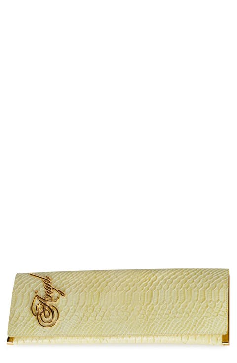 Halo-C Leather Clutch