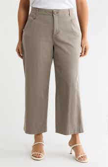 Wyatt Skyrise Crop Wide Leg Twill Pants