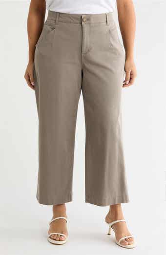 Wyatt Skyrise Crop Wide Leg Twill Pants