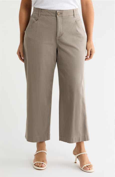 Wyatt Skyrise Crop Wide Leg Twill Pants