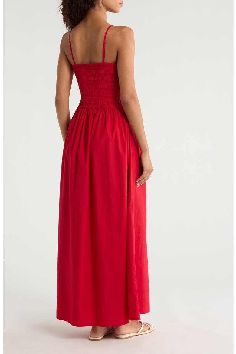 Lucia Floral Print A-Line Dress, Alternate, color, TANGO RED