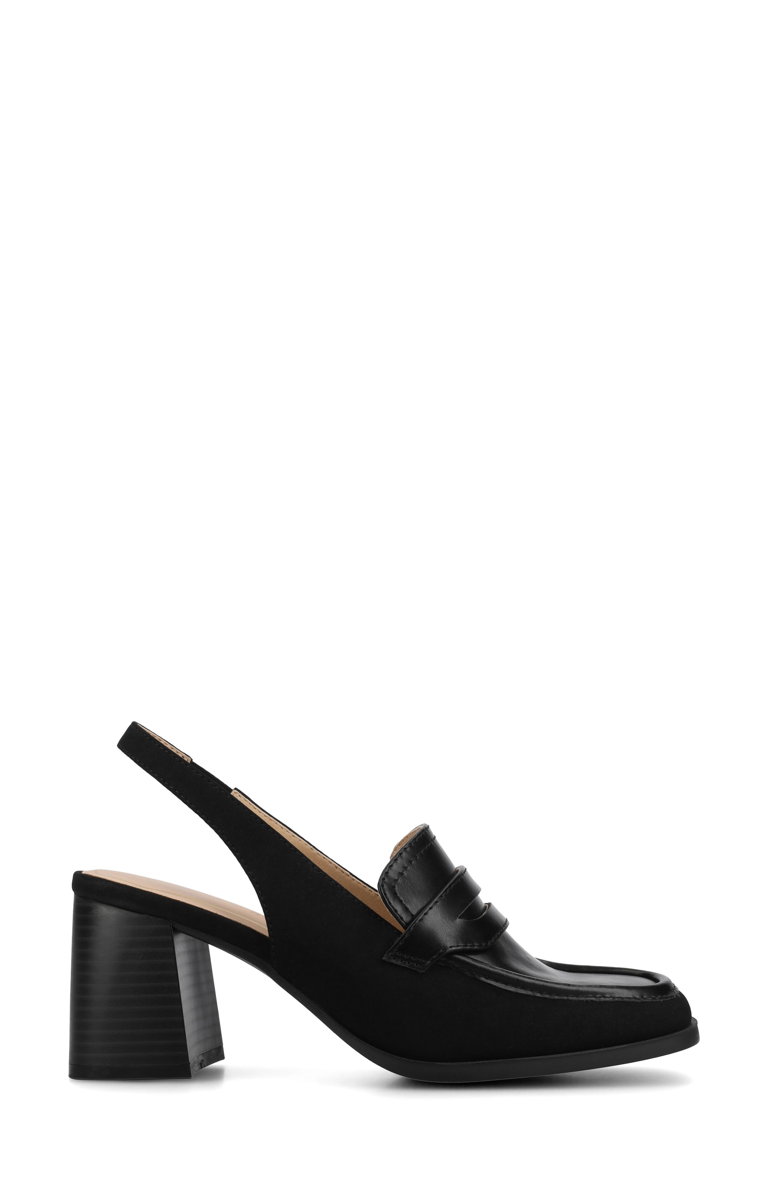 Journee Collection Henrika Slingback Pump, Alternate, color, Black