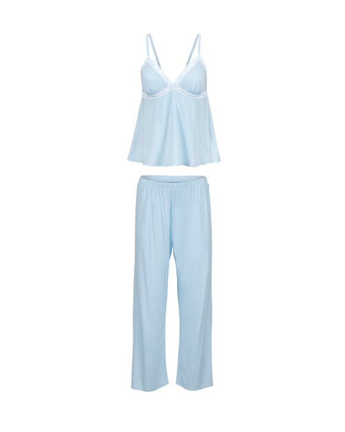 Adore Me Eloisa Tank Top & Pants Pajama Set In Light Blue