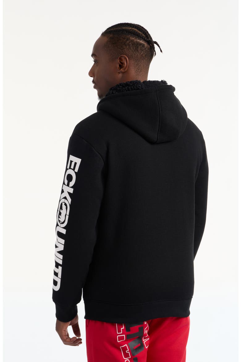 Men's One Hit faux shearling Hoodie, Alternate, color, Black