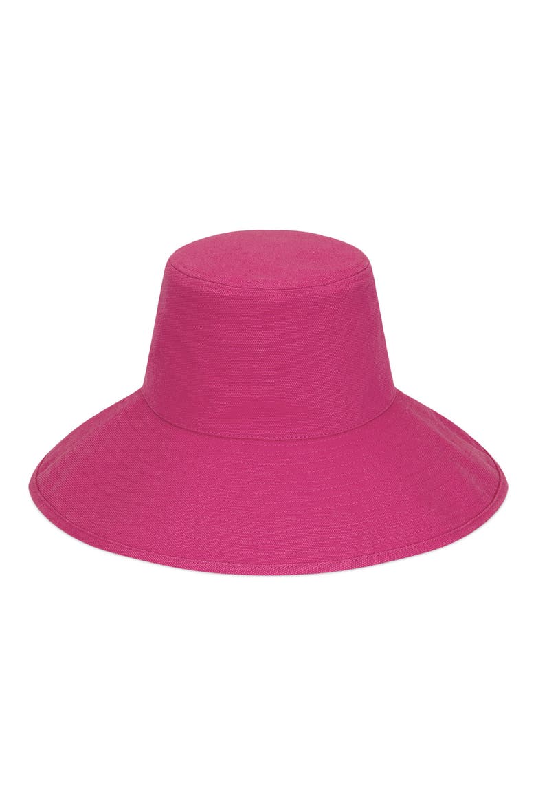 Holiday Cotton Canvas Bucket Hat, Main, color, FUCHSIA