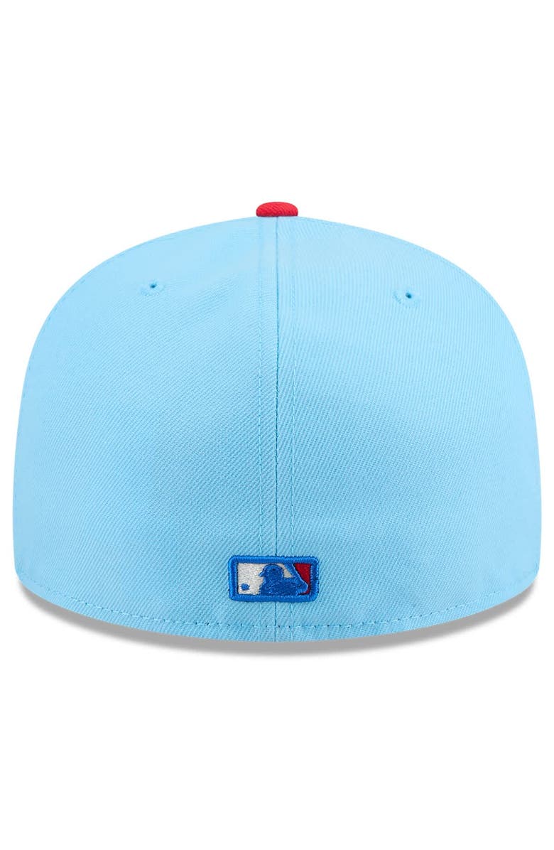 New Era Men's New Era Light Blue/Red San Diego Padres 2025 Fourth of July 59FIFTY Fitted Hat, Alternate, color, Light Blue