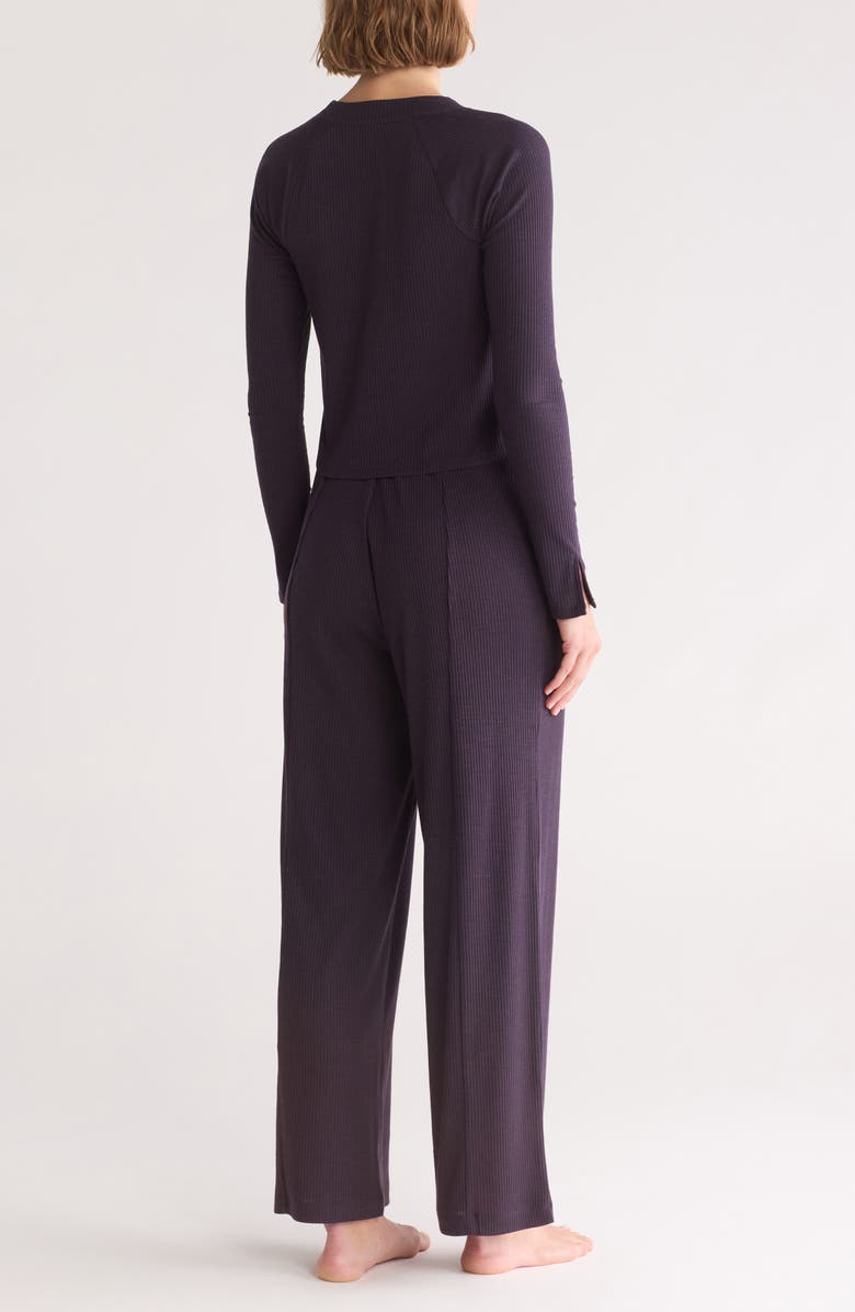 Honeydew Work from Home Rib Pajamas, Alternate, color, 