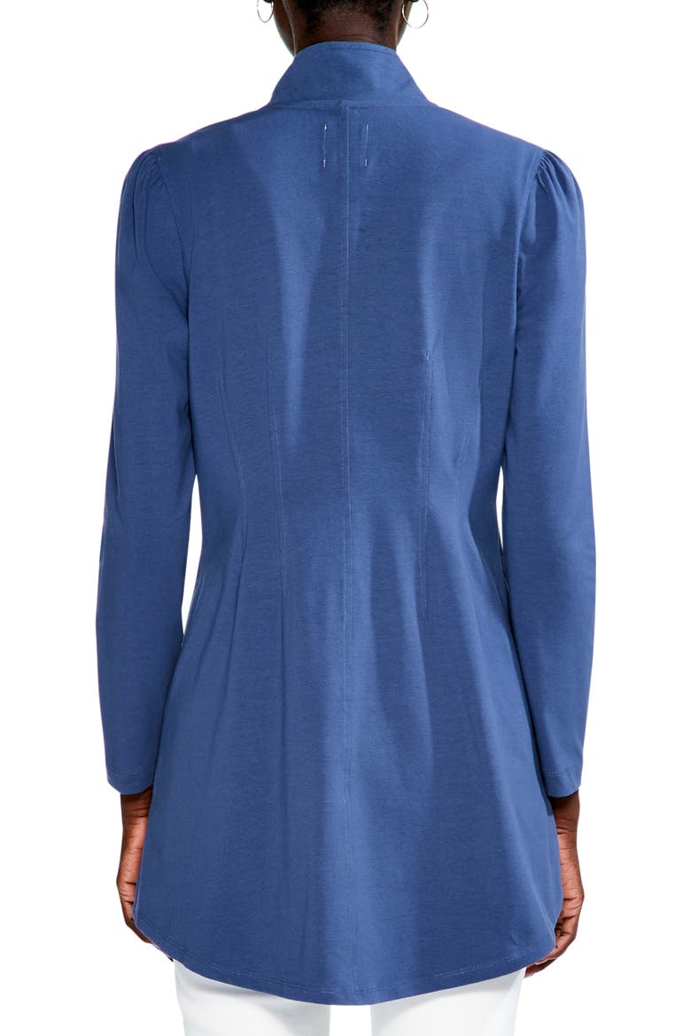 Perfect Snap-Up Stretch Cotton Jacket, Alternate, color, HARBOR BLUE