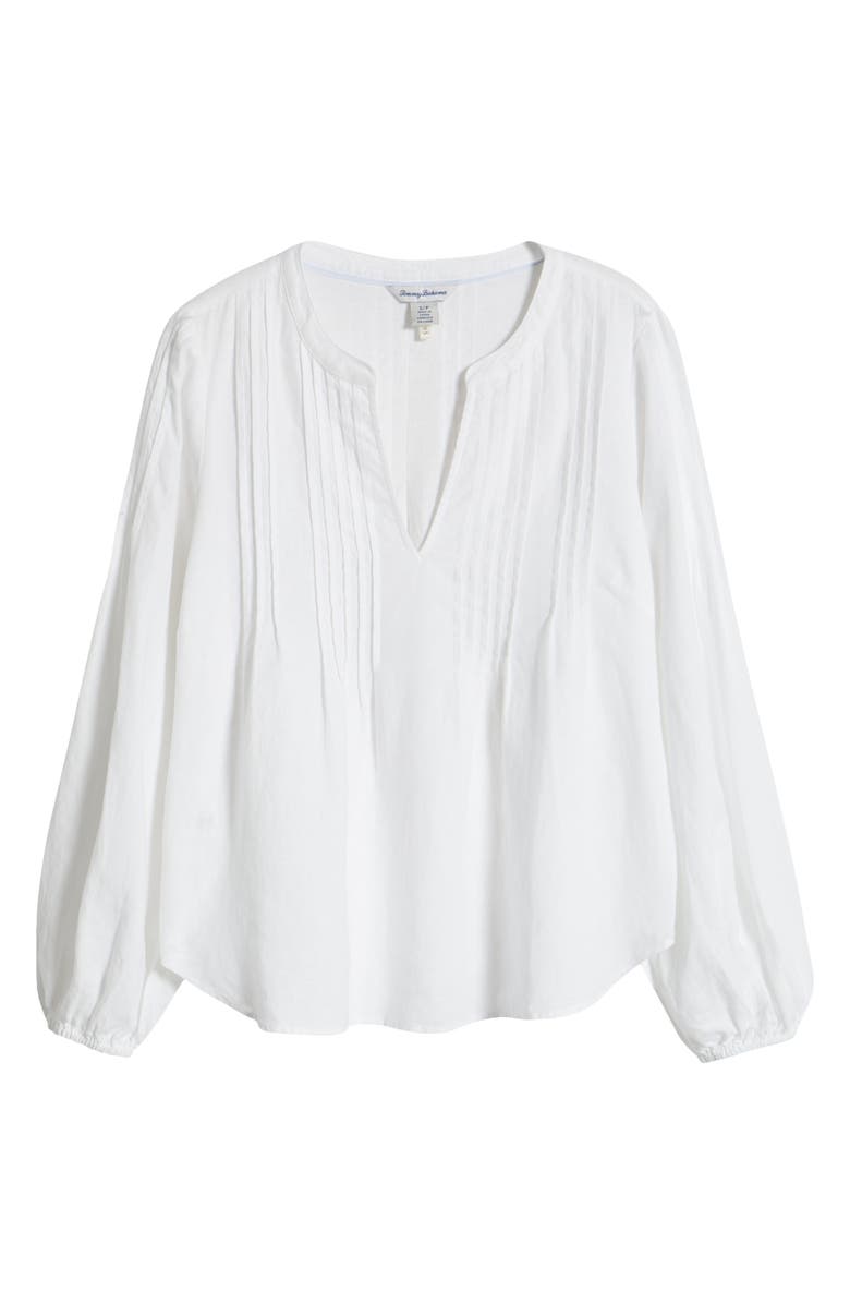Tommy Bahama Costalina Pintuck Linen Peasant Top, Alternate, color,