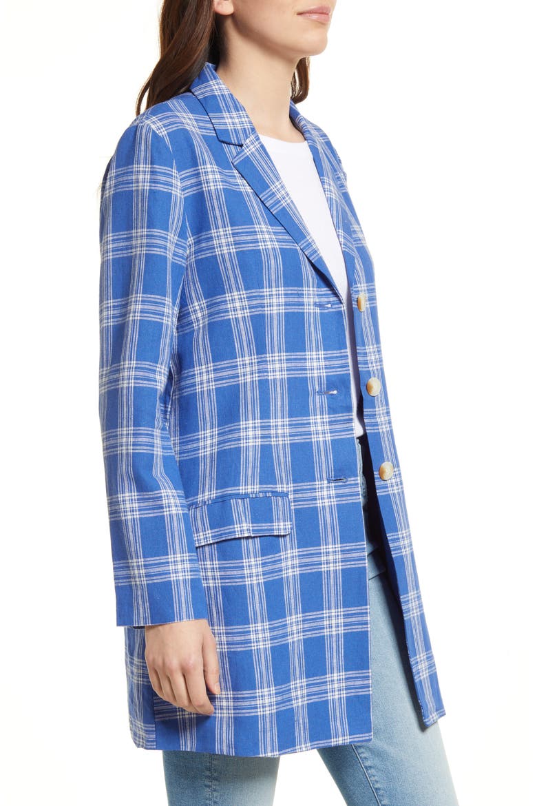 Sweetheart Blazer, Alternate, color, BLUE/ IVORY