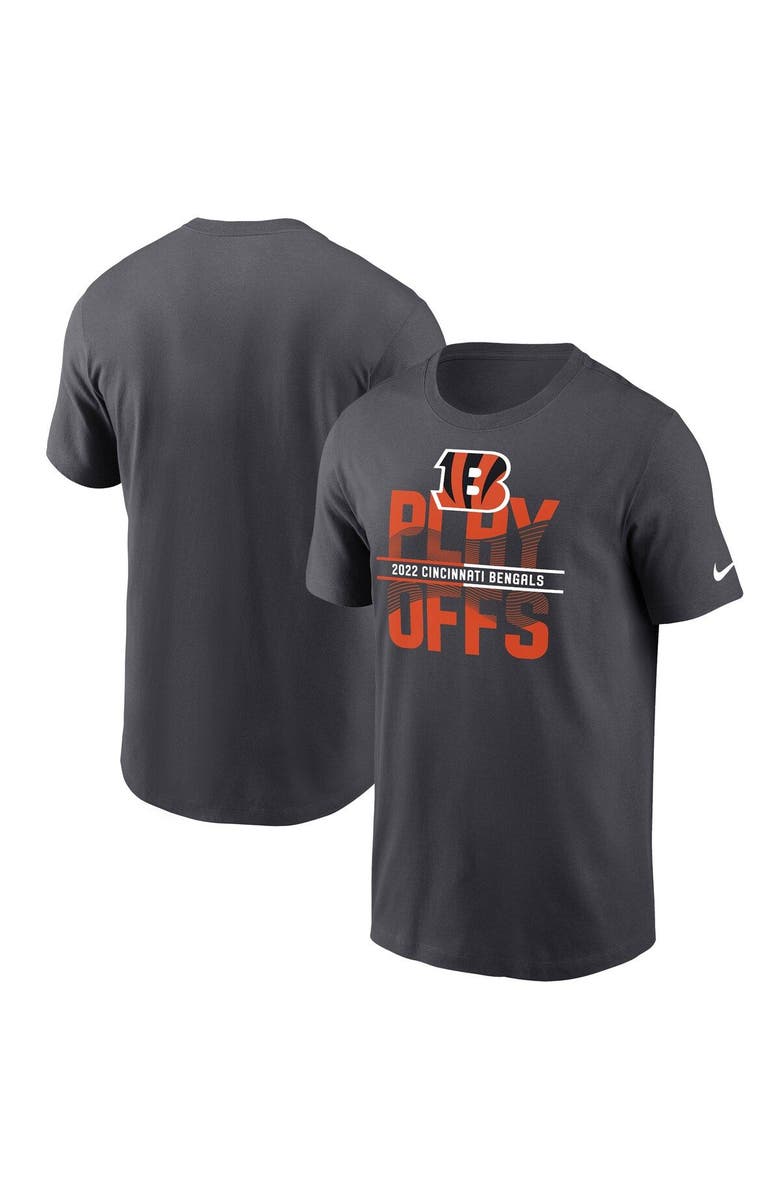 Nike Men's Nike Anthracite Cincinnati Bengals 2022 NFL Playoffs Iconic T-Shirt, Main, color, 