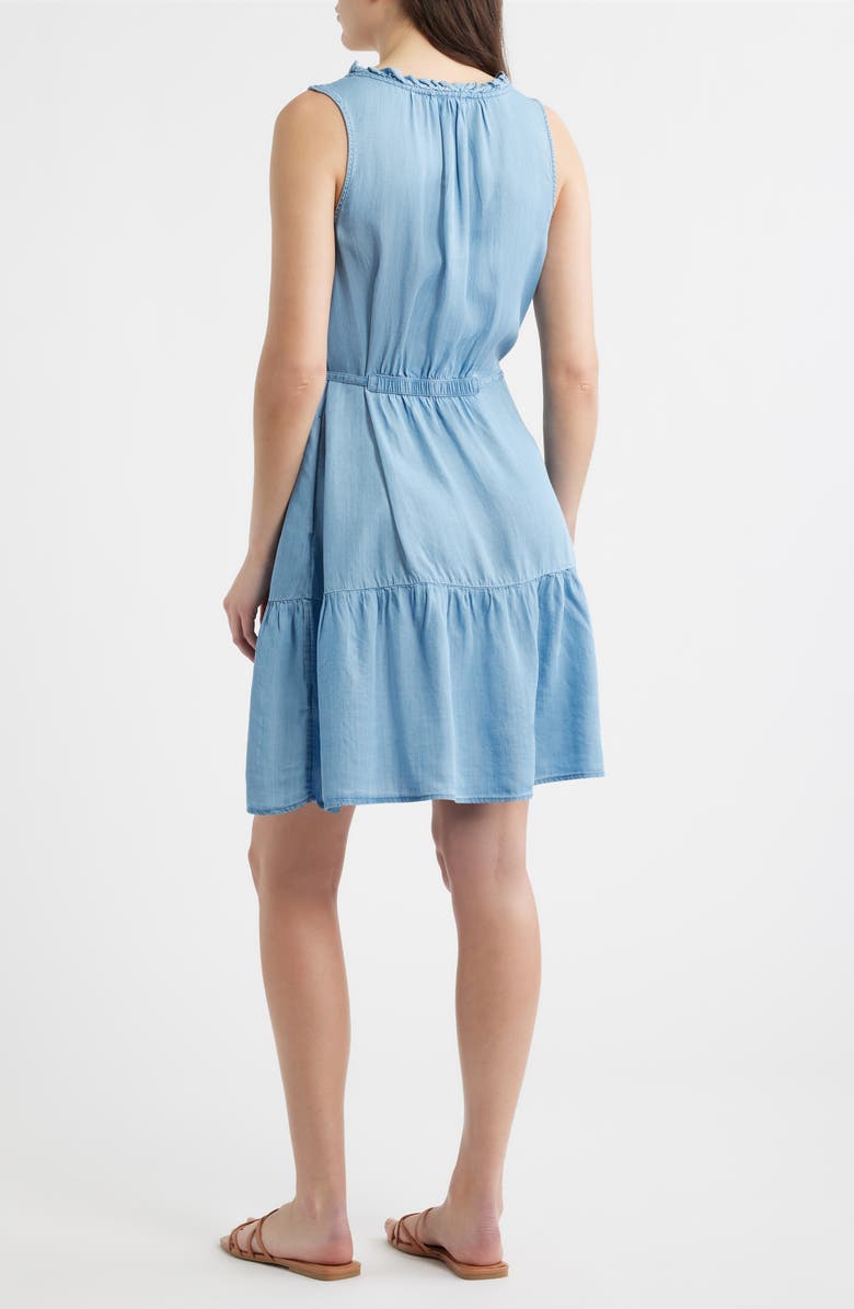 beachlunchlounge Zendaya Sleeveless Dress, Alternate, color, Light Wash
