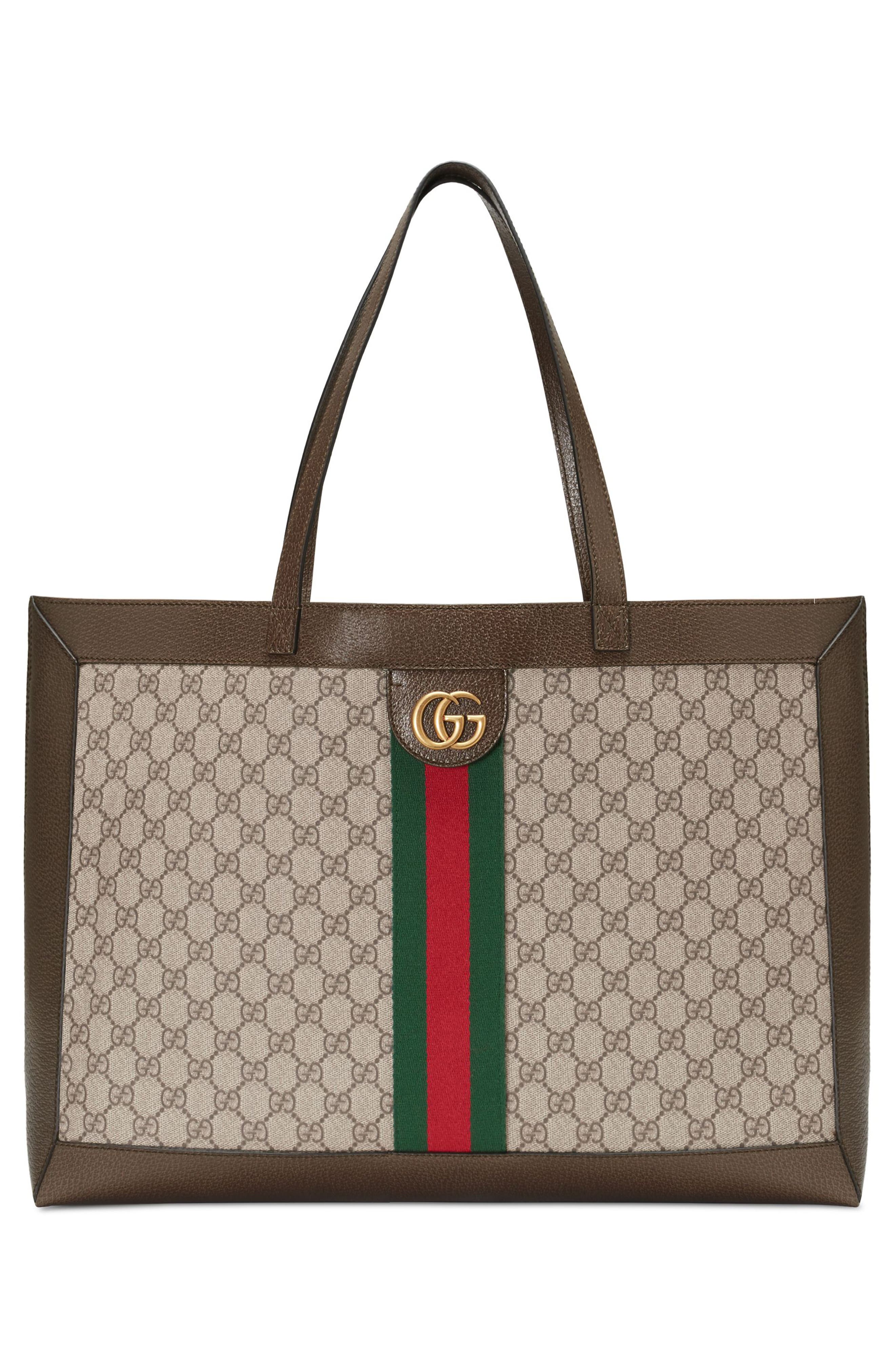 Gucci Ophidia GG Supreme Canvas Tote, Alternate, color, 