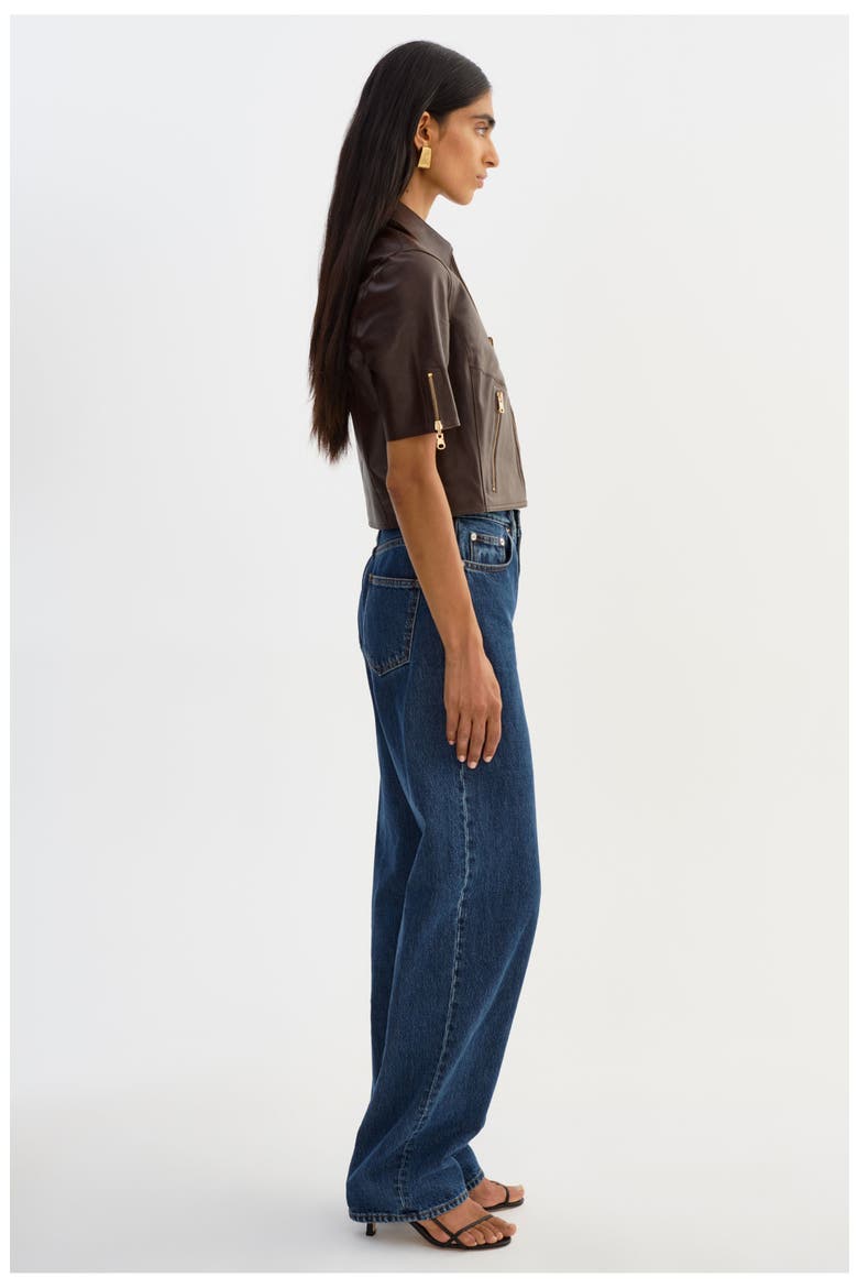 SEVANA | Reversible Leather Jacket, Alternate, color, Dark Brown
