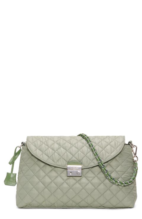 Crosby Lock Quilted Nylon Shoulder Bag