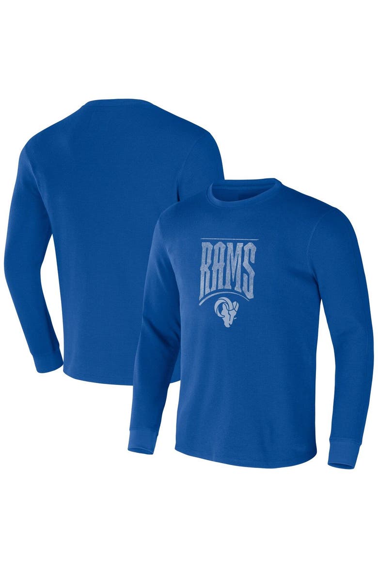 Men's NFL x Darius Rucker Collection by Fanatics Royal Los Angeles Rams Long Sleeve Thermal T-Shirt, Main, color, Royal