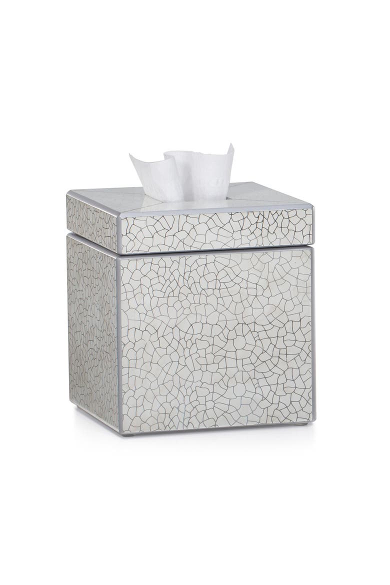 Mirabella Silver Tissue Cover, Main, color, SILVER