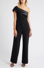 Eliza J One-Shoulder Jumpsuit