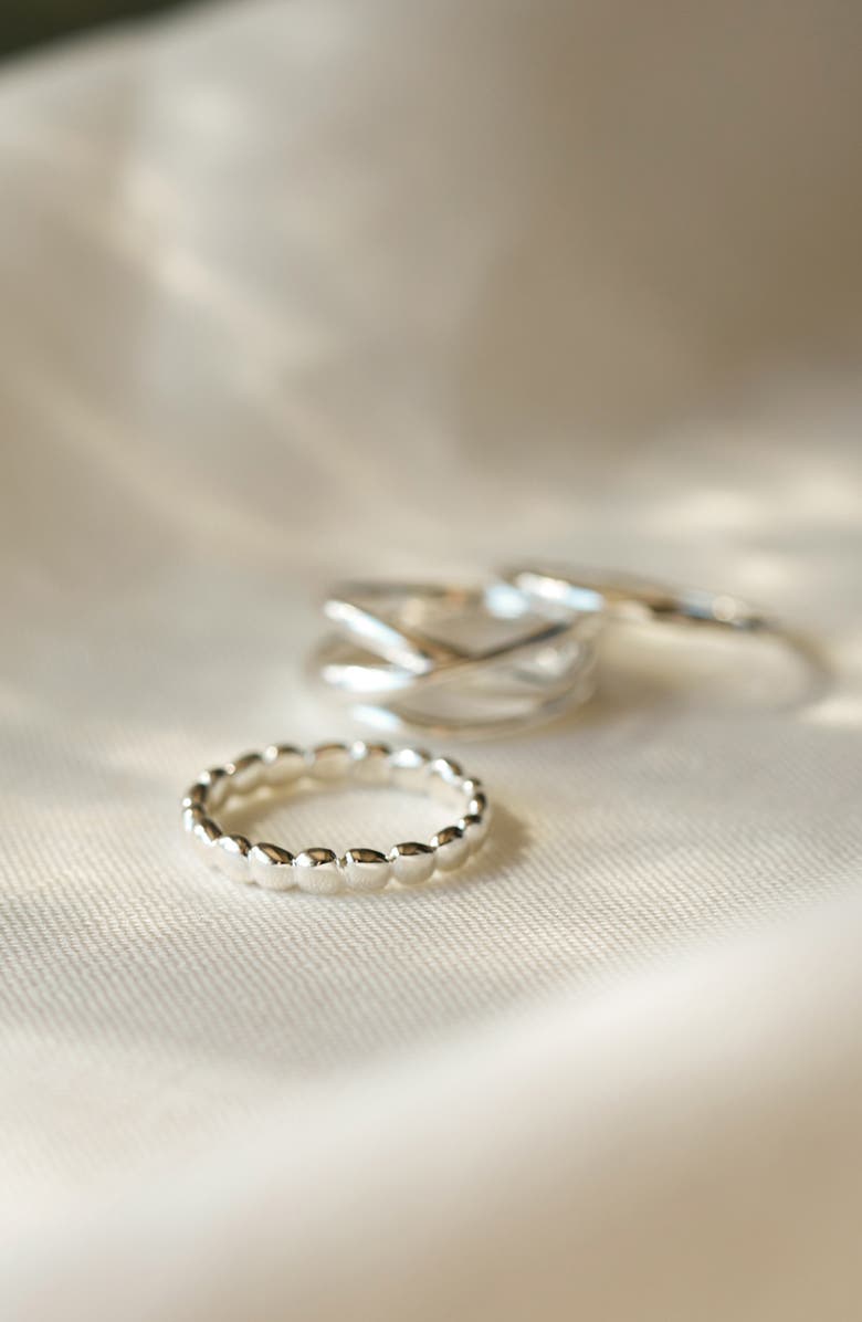 Monica Vinader Nura Teardrop Eternity Ring, Alternate, color, Silver