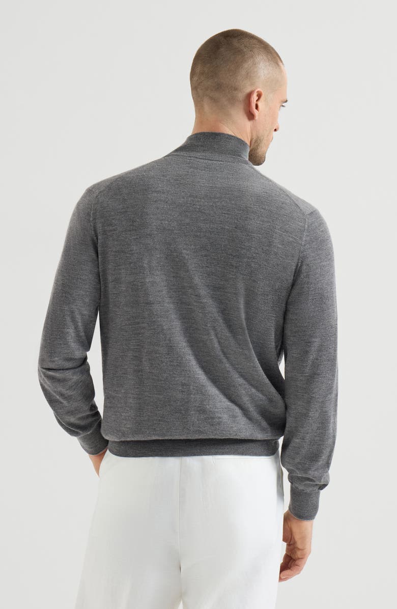 Brunello Cucinelli Lightweight sweater with zip, Alternate, color, 