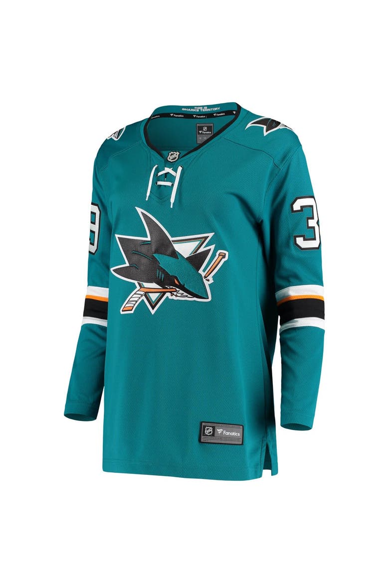 Women's Fanatics Branded Logan Couture Teal San Jose Sharks Breakaway Home Player Jersey, Alternate, color, Teal