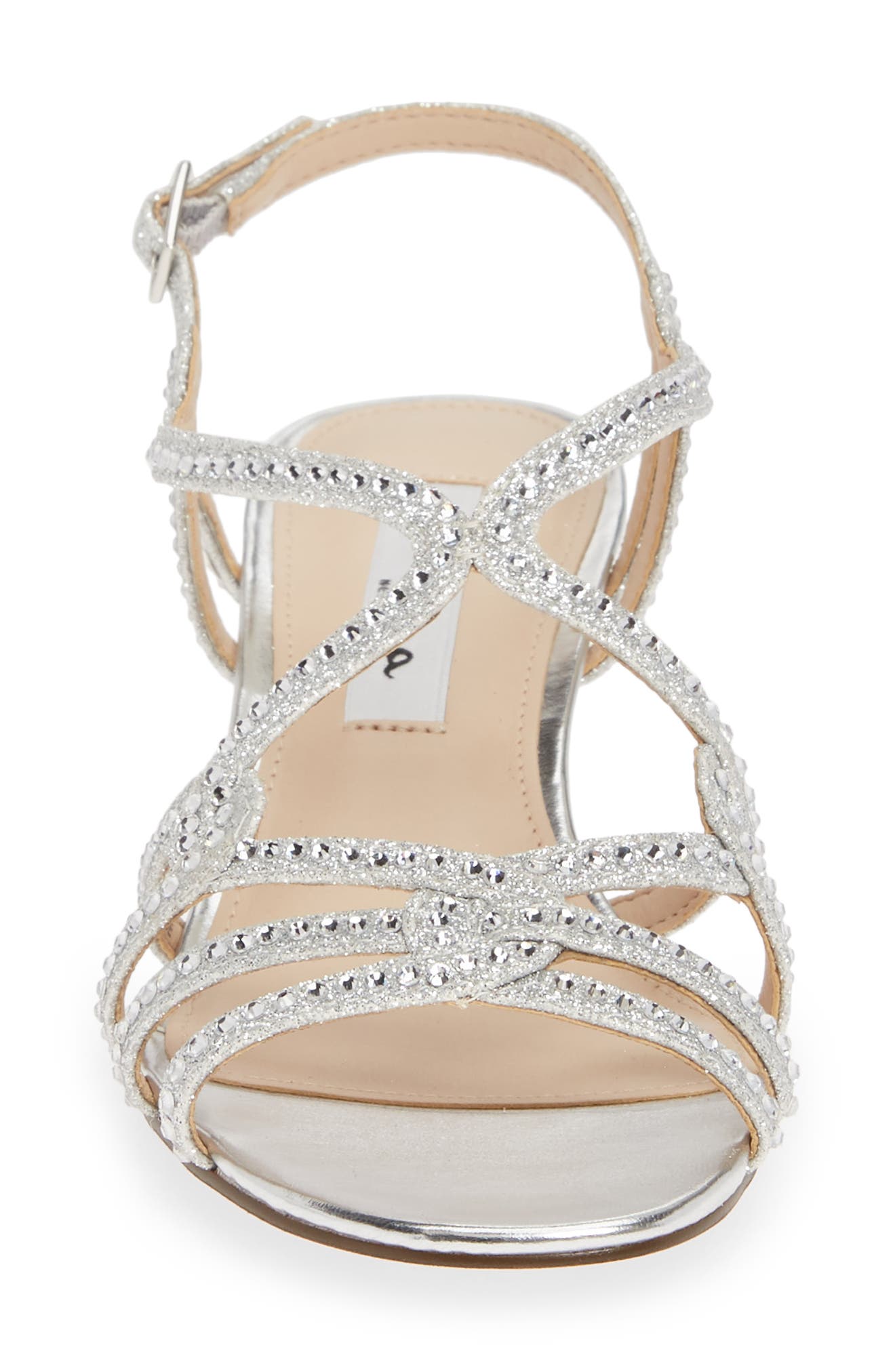 Nina Fynlee Crystal Embellished Wedge Sandal, Alternate, color, 