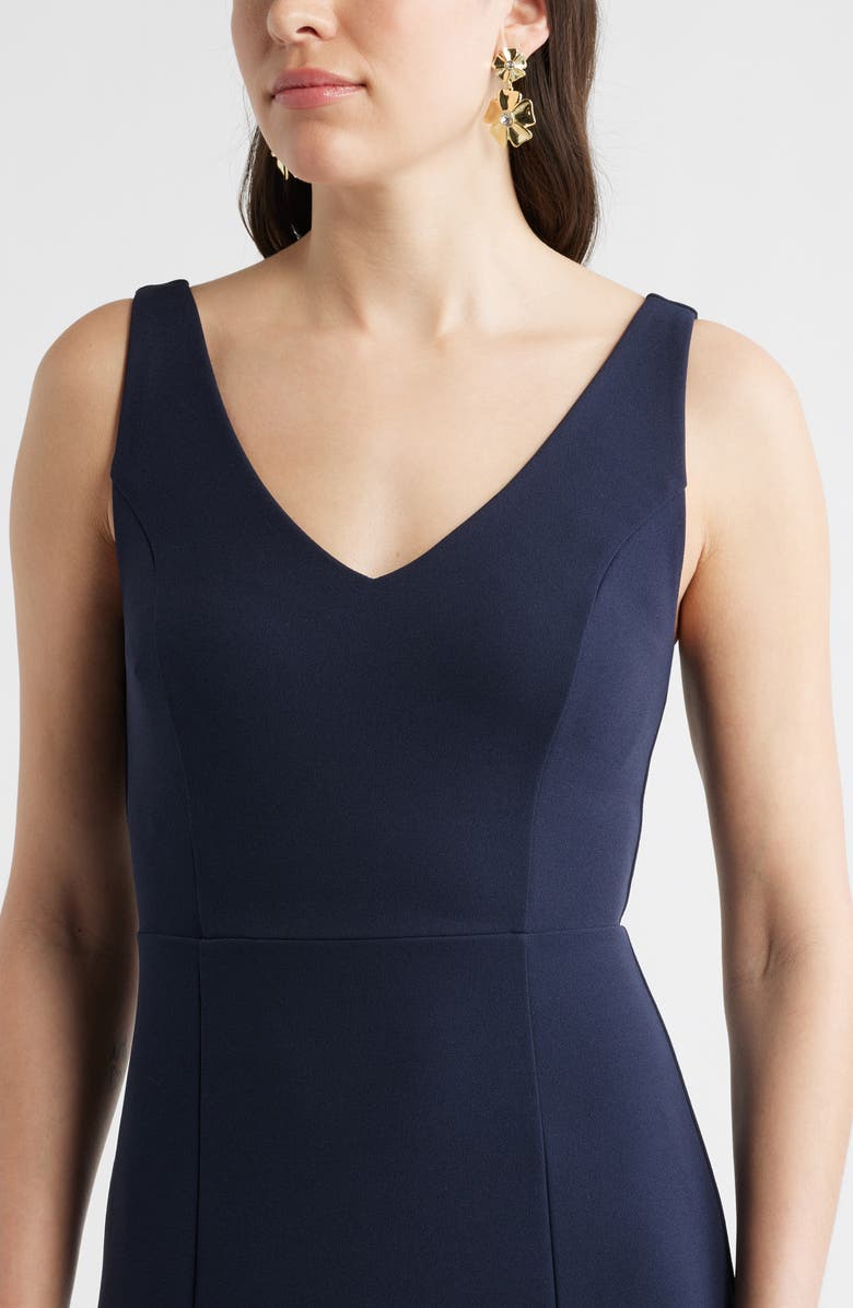 Chelsea28 Seamed Cotton Blend Sheath Gown, Alternate, color, Navy Night